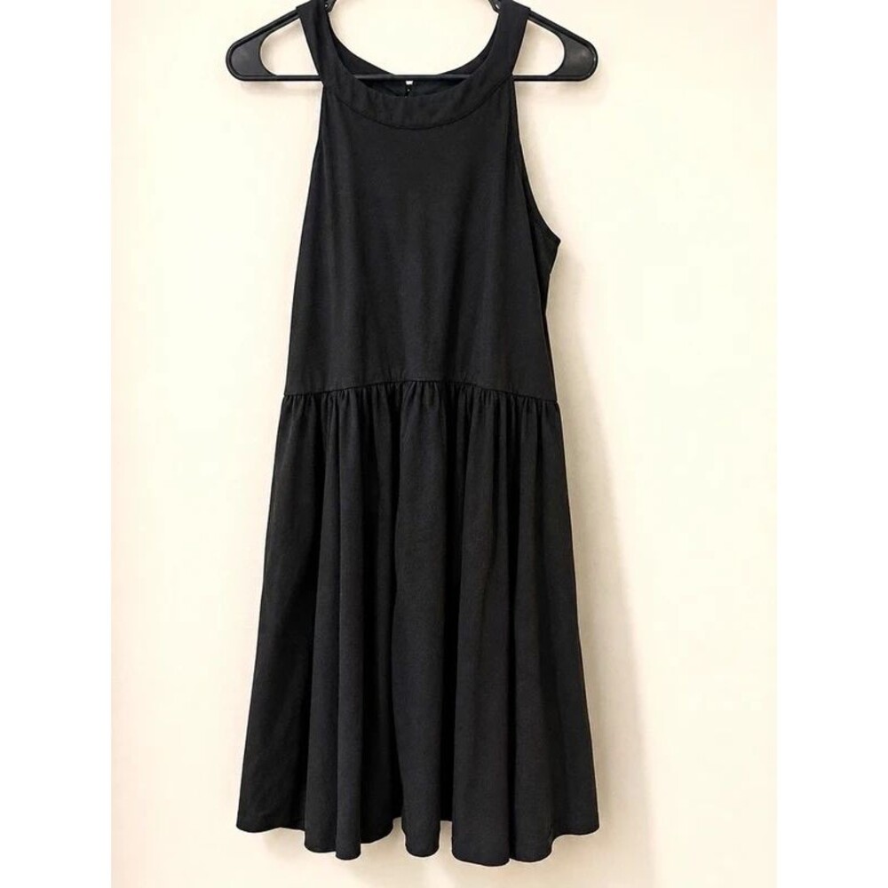 Pinup Fashion Black Fit & Flare Keyhole Knit Polyester Knee Dress Plus 22W